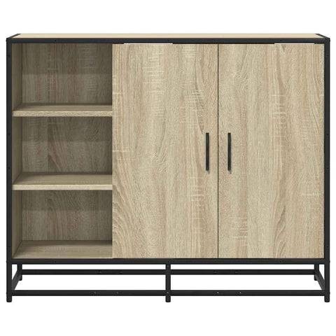 vidaXL Sideboard Sonoma-Eiche 92x35x76 cm Holzwerkstoff