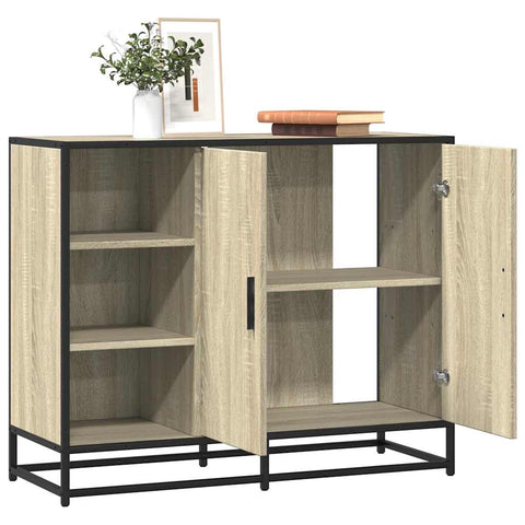 vidaXL Sideboard Sonoma-Eiche 92x35x76 cm Holzwerkstoff