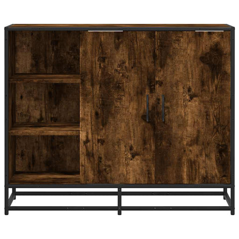 vidaXL Sideboard Räuchereiche 92x35x76 cm Holzwerkstoff