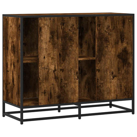 vidaXL Sideboard Räuchereiche 92x35x76 cm Holzwerkstoff