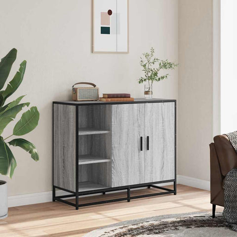 vidaXL Sideboard Grau Sonoma 92x35x76 cm Holzwerkstoff