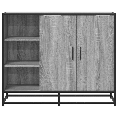 vidaXL Sideboard Grau Sonoma 92x35x76 cm Holzwerkstoff