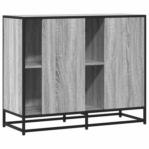 vidaXL Sideboard Grau Sonoma 92x35x76 cm Holzwerkstoff