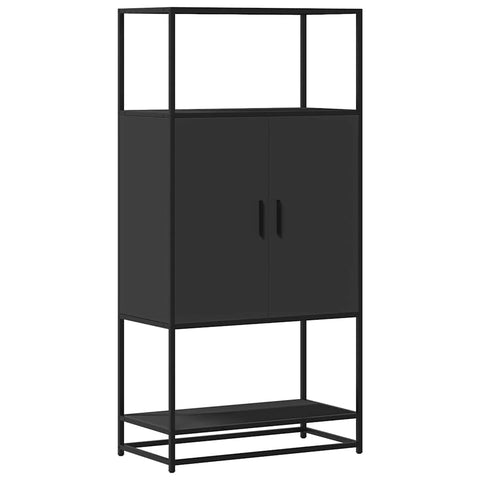 vidaXL Highboard Schwarz 68x35x139 cm Holzwerkstoff und Metall