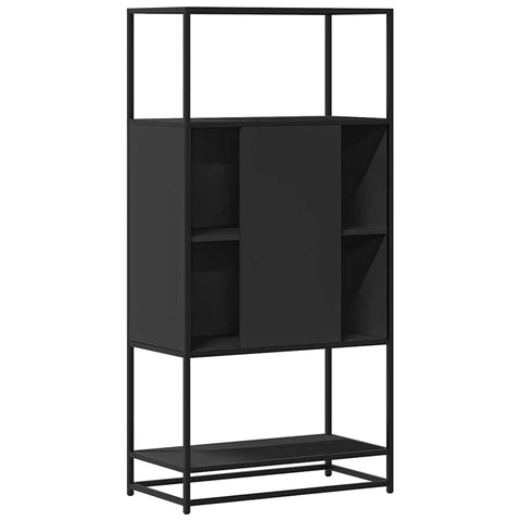 vidaXL Highboard Schwarz 68x35x139 cm Holzwerkstoff und Metall