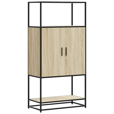 vidaXL Highboard Sonoma-Eiche 68x35x139 cm Holzwerkstoff und Metall