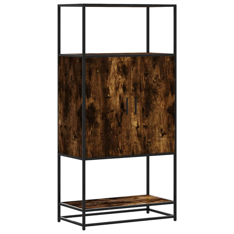 vidaXL Highboard Räuchereiche 68x35x139 cm Holzwerkstoff und Metall