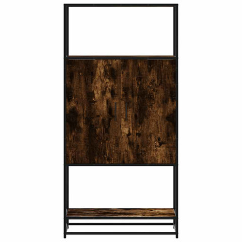 vidaXL Highboard Räuchereiche 68x35x139 cm Holzwerkstoff und Metall