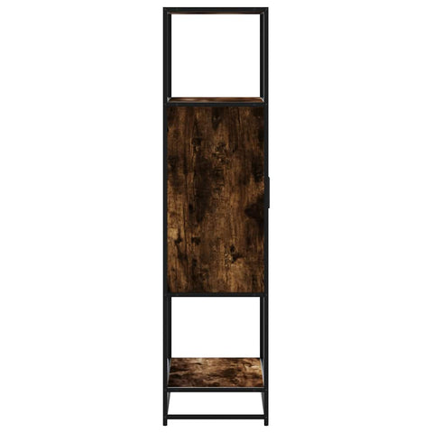 vidaXL Highboard Räuchereiche 68x35x139 cm Holzwerkstoff und Metall