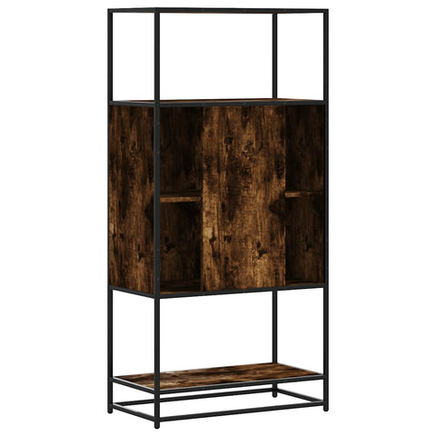 vidaXL Highboard Räuchereiche 68x35x139 cm Holzwerkstoff und Metall