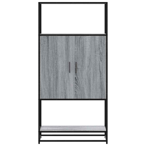 vidaXL Highboard Grau Sonoma 68x35x139 cm Holzwerkstoff und Metall