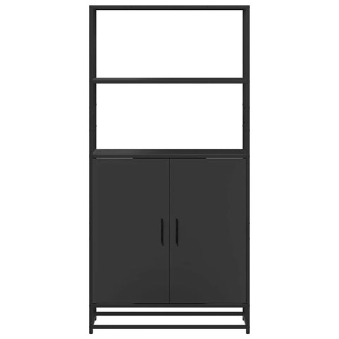 vidaXL Highboard Schwarz 68x35x139 cm Holzwerkstoff und Metall