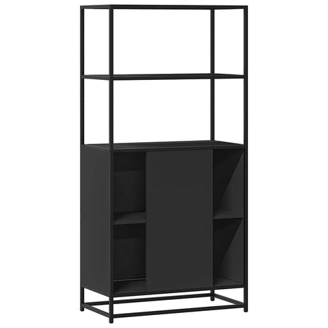 vidaXL Highboard Schwarz 68x35x139 cm Holzwerkstoff und Metall