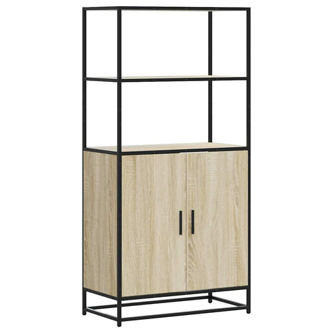 vidaXL Highboard Sonoma-Eiche 68x35x139 cm Holzwerkstoff und Metall