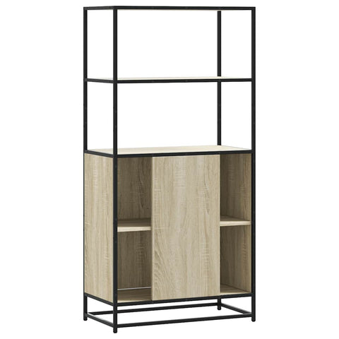 vidaXL Highboard Sonoma-Eiche 68x35x139 cm Holzwerkstoff und Metall