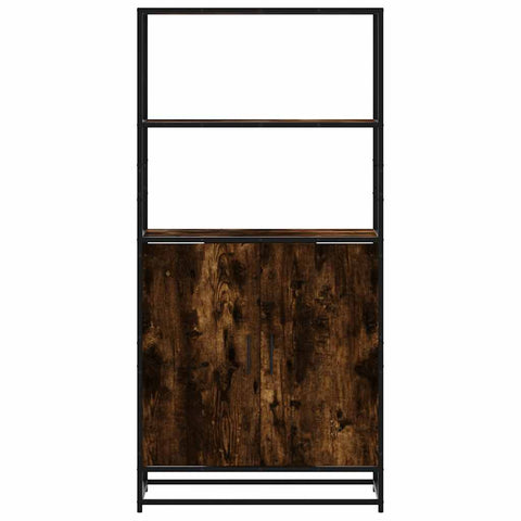 vidaXL Highboard Räuchereiche 68x35x139 cm Holzwerkstoff und Metall