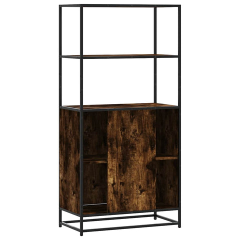 vidaXL Highboard Räuchereiche 68x35x139 cm Holzwerkstoff und Metall