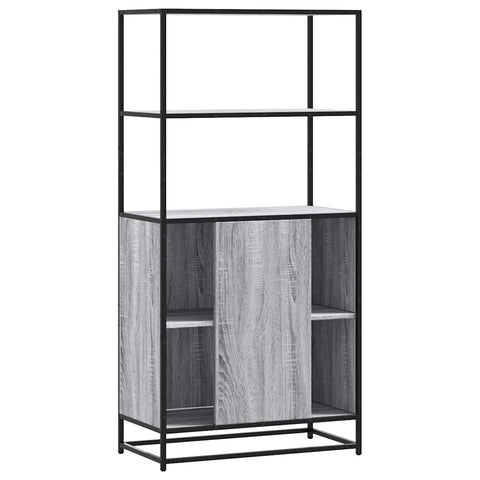 vidaXL Highboard Grau Sonoma 68x35x139 cm Holzwerkstoff und Metall