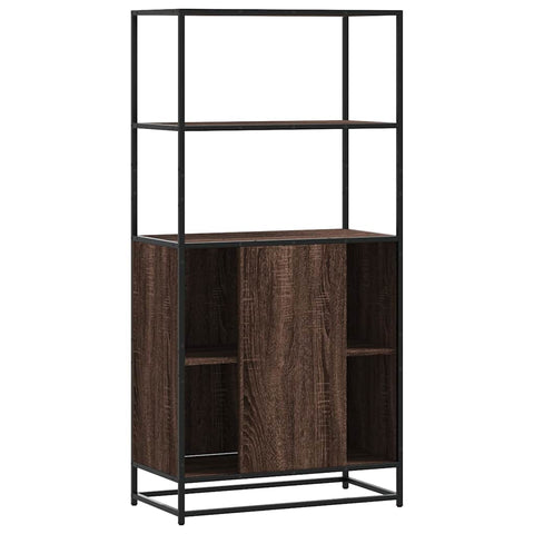 vidaXL Highboard Braun Eichen-Optik 68x35x139 cm Holzwerkstoff Metall