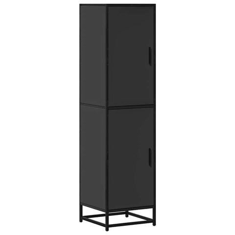 vidaXL Highboard Schwarz 35,5x35x139 cm Holzwerkstoff und Metall