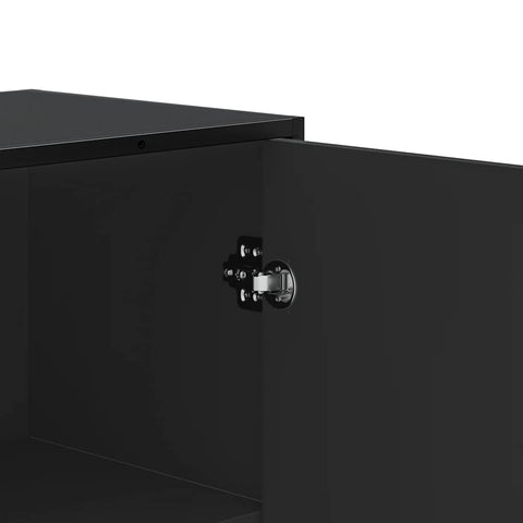 vidaXL Highboard Schwarz 35,5x35x139 cm Holzwerkstoff und Metall