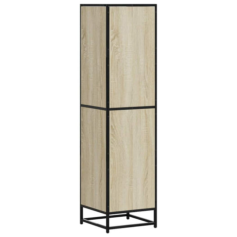 vidaXL Highboard Sonoma-Eiche 35,5x35x139 cm Holzwerkstoff Metall