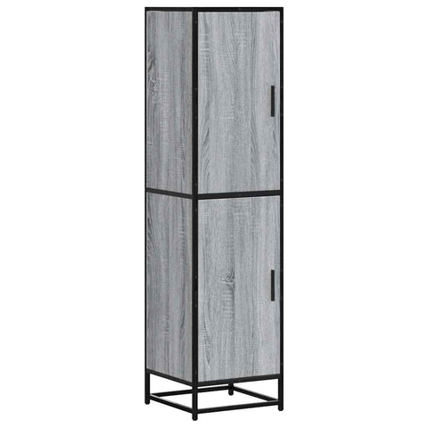 vidaXL Highboard Grau Sonoma 35,5x35x139 cm Holzwerkstoff und Metall