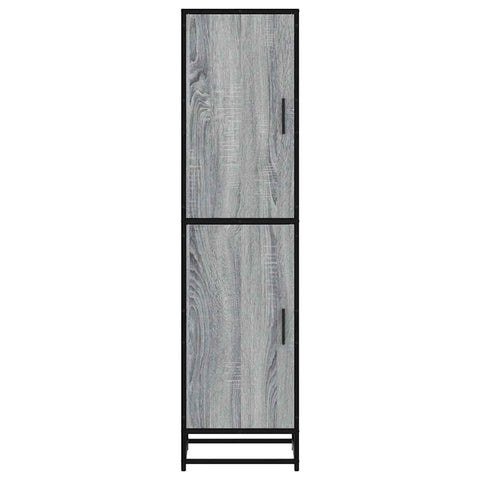 vidaXL Highboard Grau Sonoma 35,5x35x139 cm Holzwerkstoff und Metall