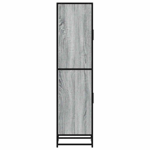 vidaXL Highboard Grau Sonoma 35,5x35x139 cm Holzwerkstoff und Metall