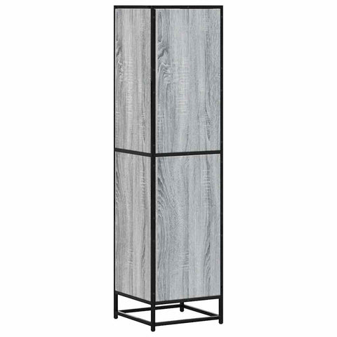 vidaXL Highboard Grau Sonoma 35,5x35x139 cm Holzwerkstoff und Metall