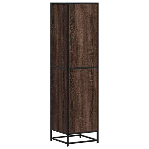 vidaXL Highboard Braun Eichen-Optik 35,5x35x139cm Holzwerkstoff Metall