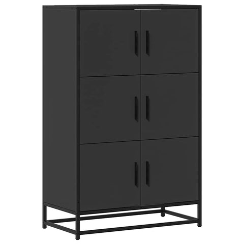 vidaXL Highboard Schwarz 68x35x106,5 cm Holzwerkstoff und Metall