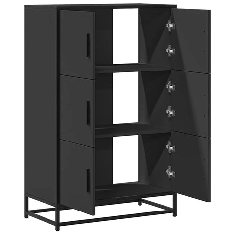 vidaXL Highboard Schwarz 68x35x106,5 cm Holzwerkstoff und Metall