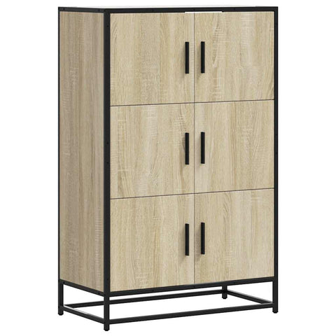 vidaXL Highboard Sonoma-Eiche 68x35x106,5 cm Holzwerkstoff Metall