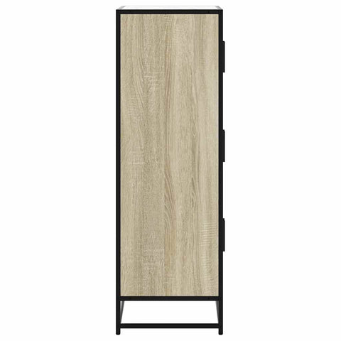 vidaXL Highboard Sonoma-Eiche 68x35x106,5 cm Holzwerkstoff Metall