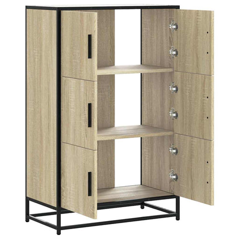 vidaXL Highboard Sonoma-Eiche 68x35x106,5 cm Holzwerkstoff Metall