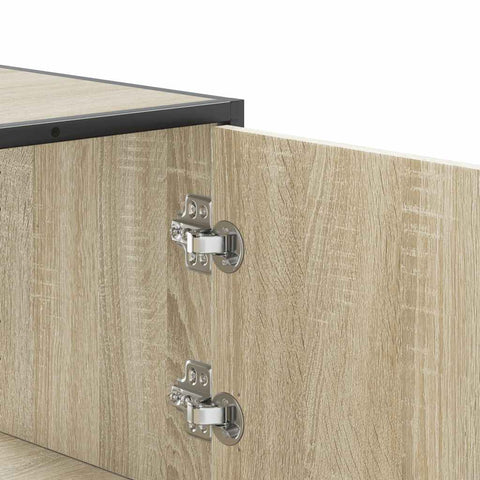 vidaXL Highboard Sonoma-Eiche 68x35x106,5 cm Holzwerkstoff Metall