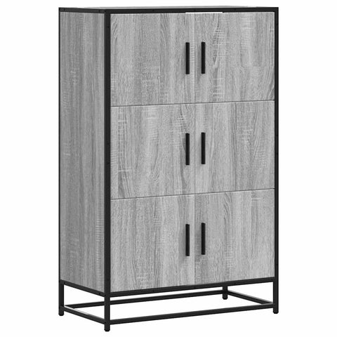 vidaXL Highboard Grau Sonoma 68x35x106,5 cm Holzwerkstoff und Metall