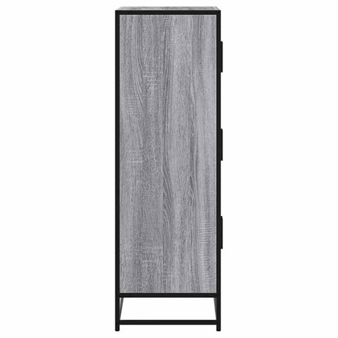 vidaXL Highboard Grau Sonoma 68x35x106,5 cm Holzwerkstoff und Metall