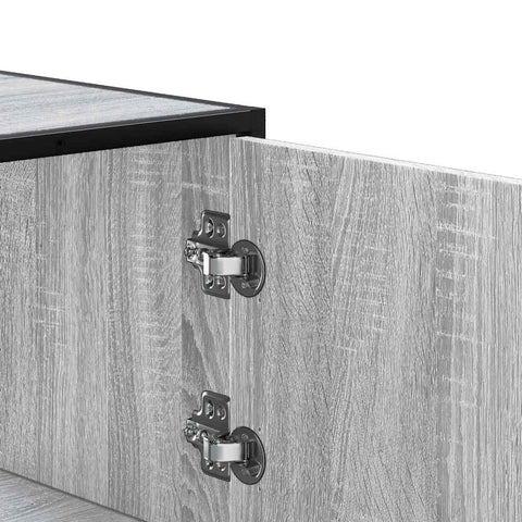 vidaXL Highboard Grau Sonoma 68x35x106,5 cm Holzwerkstoff und Metall