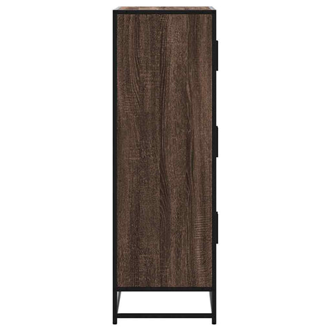 vidaXL Highboard Braun Eichen-Optik 68x35x106,5cm Holzwerkstoff Metall