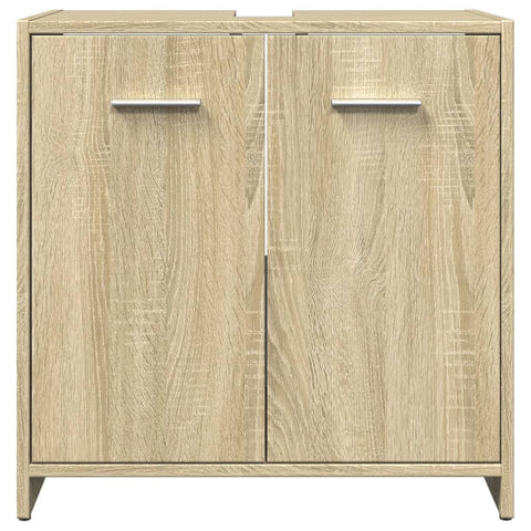 vidaXL Waschbeckenunterschrank Sonoma-Eiche 60x33x60 cm Holzwerkstoff