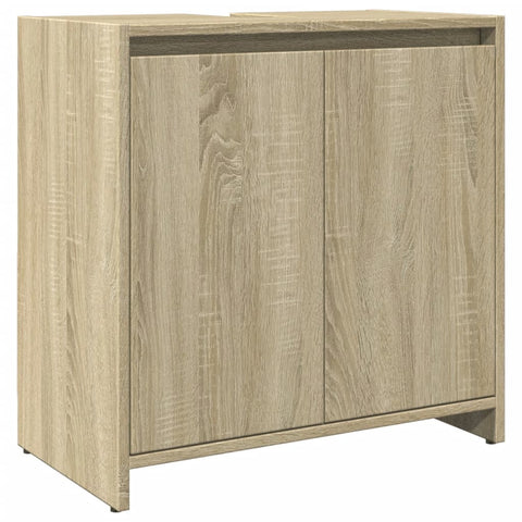 vidaXL Waschbeckenunterschrank Sonoma-Eiche 60x33x60 cm Holzwerkstoff