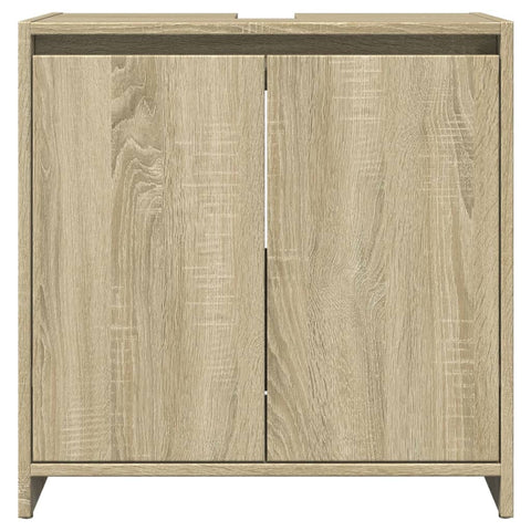 vidaXL Waschbeckenunterschrank Sonoma-Eiche 60x33x60 cm Holzwerkstoff