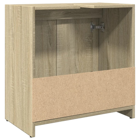 vidaXL Waschbeckenunterschrank Sonoma-Eiche 60x33x60 cm Holzwerkstoff