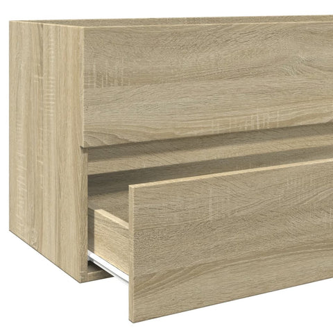 vidaXL Waschbeckenschrank Sonoma-Eiche 100x38,5x45 cm Holzwerkstoff