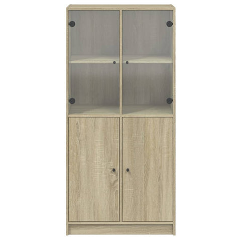 vidaXL Highboard mit Türen Sonoma-Eiche 68x37x142 cm Holzwerkstoff