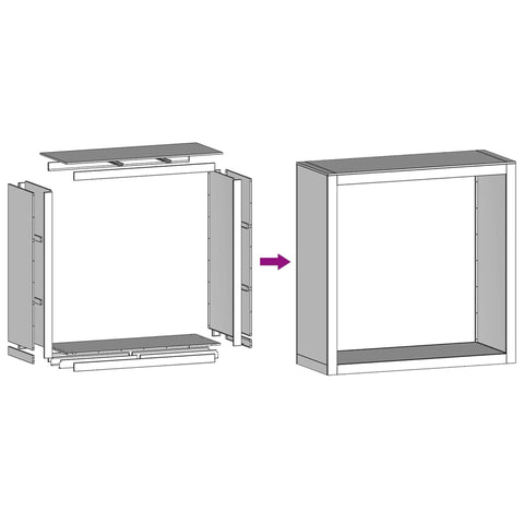 Brennholzregal Weiß 100x40x100 cm Stahl