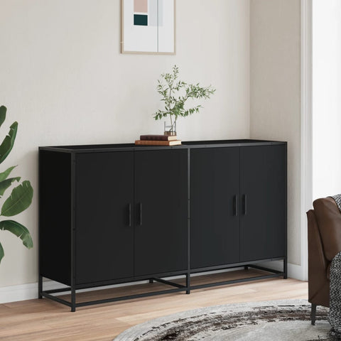 vidaXL Sideboard Schwarz 134x35x76 cm Holzwerkstoff