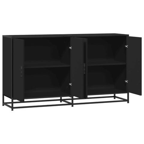 vidaXL Sideboard Schwarz 134x35x76 cm Holzwerkstoff